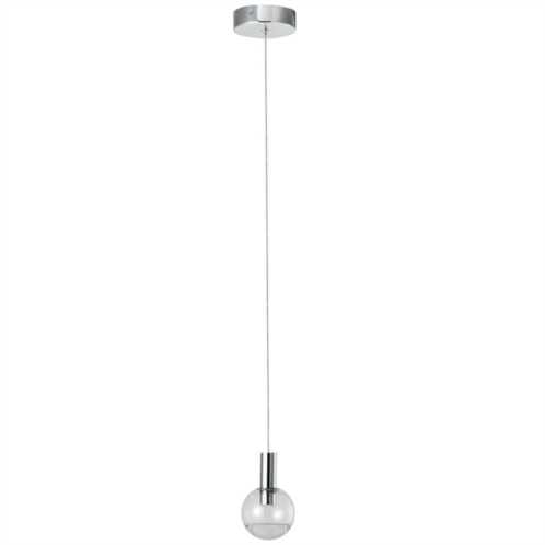 VONN Lighting sienna vap2181ch 5 integrated led pendant lighting fixture with globe shade, polished chrome
