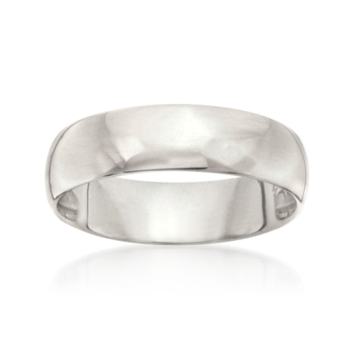 Ross-Simons mens 6mm 14kt white gold wedding ring