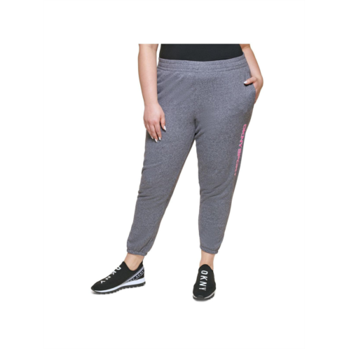 DKNY Sport plus womens logo high rise jogger pants