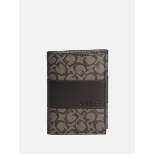 Guess Factory logo print trifold wallet