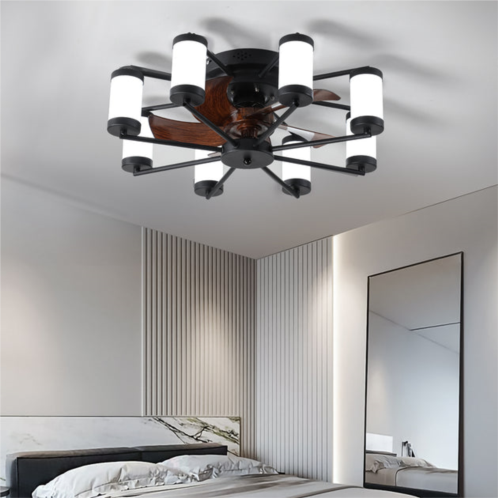 Simplie Fun 21.7 inch ceiling fan light - windmill-shaped flush mount ceiling fan