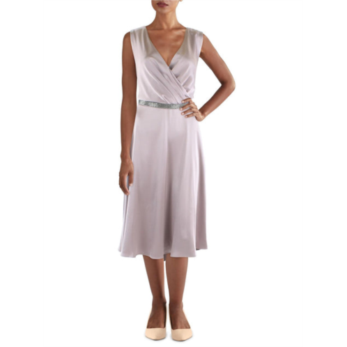 POLO Ralph Lauren womens satin sleeveless cocktail and party dress