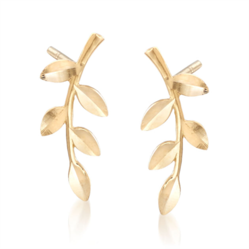 Ross-Simons 18kt yellow gold branch earrings