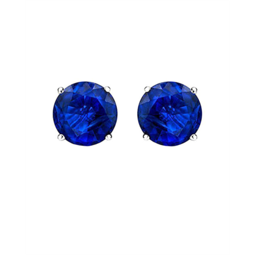 Diana M. 14kt white gold round sapphire stud earrings containing 0.50 cts tw