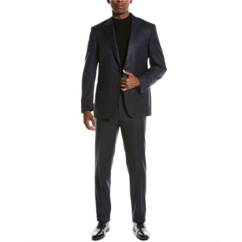 Canali 2pc wool suit with flat front pant