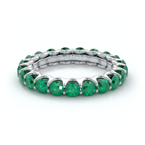 The Eternal Fit 14k 3.10 ct. tw. emerald eternity ring