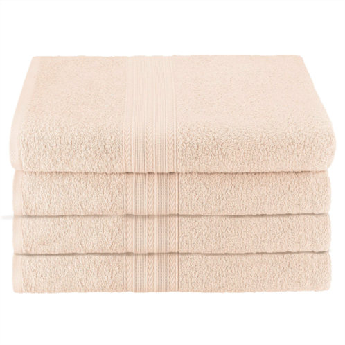 Superior eco-friendly ringspun cotton modern absorbent 4-piece bath towel set