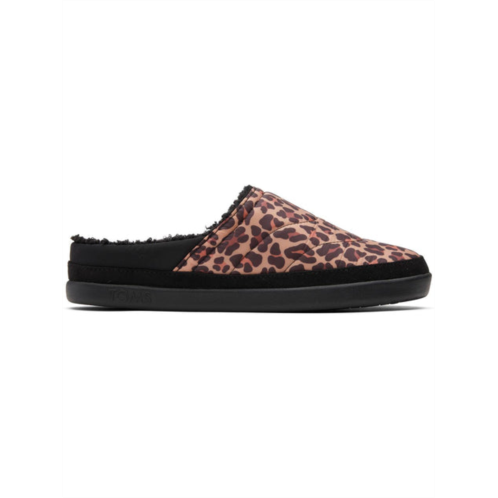Toms sage womens leopard print slip on scuff slippers
