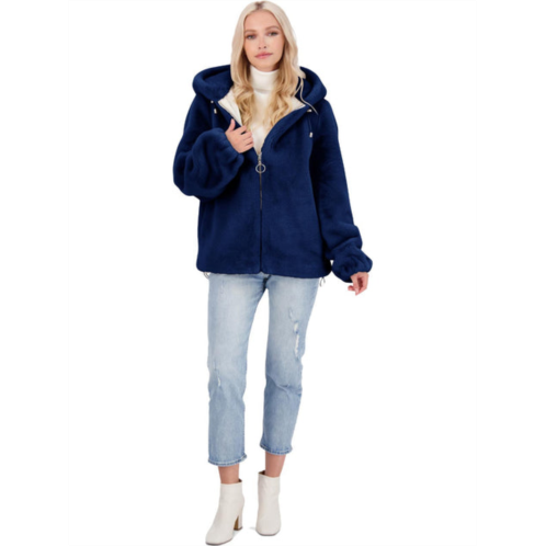 Rebecca Minkoff aria womens hooded outerwear faux fur jacket