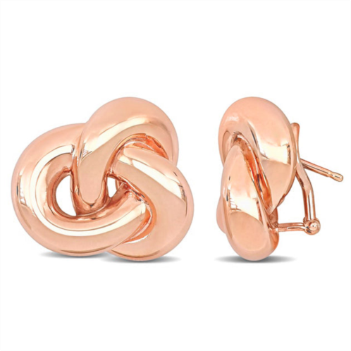 Mimi & Max 17mm love knot earrings in 14k rose gold