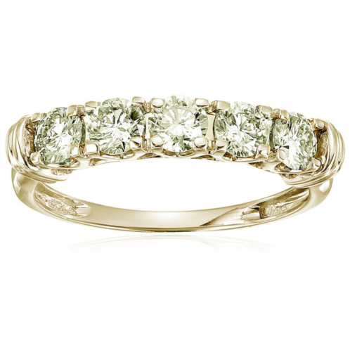 Vir Jewels 1 cttw 5 stone diamond wedding engagement ring 14k yellow gold light yellow