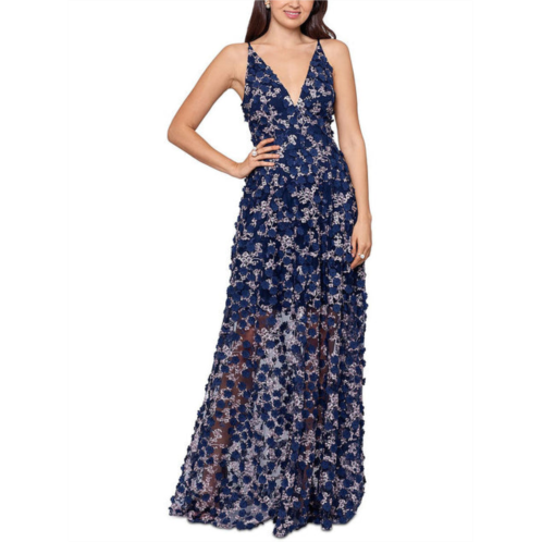 Xscape womens embroidered fit & flare evening dress
