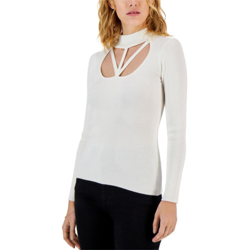 T Tahari womens mock turtleneck front cut out pullover top