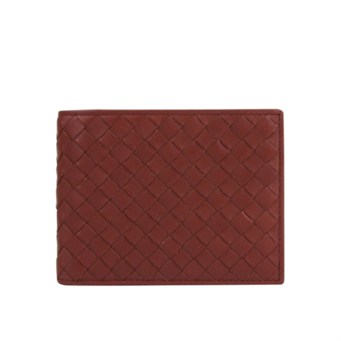 Bottega Veneta mens intercciaco brick leather woven bifold wallet