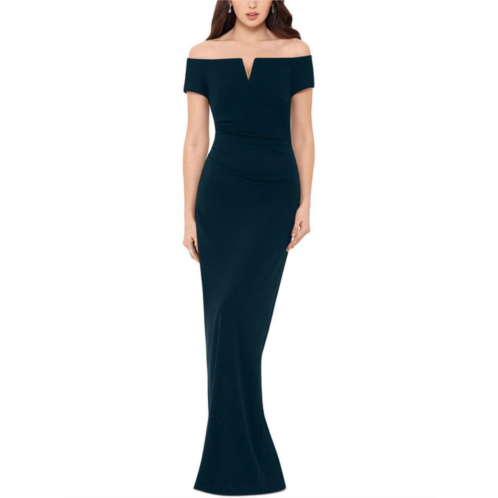 X by Xscape womens knit off-the-shoulder evening dress