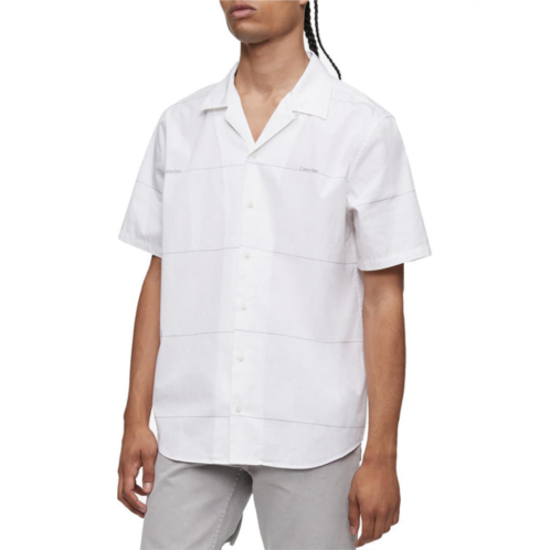 Calvin Klein mens cotton collared button-down shirt