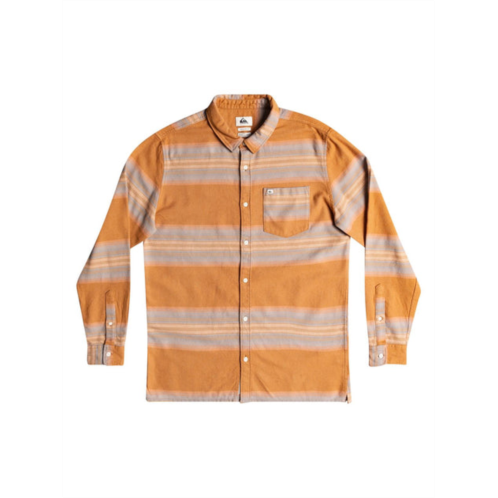 Quiksilver mens flannel striped button-down shirt