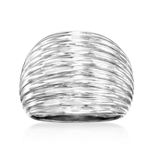Ross-Simons italian sterling silver ribbed dome ring