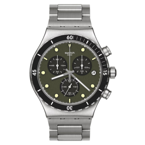 Swatch mens the june green dial watch