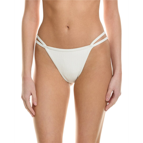 SIMKHAI carolyn textured low-cut strappy bikini bottom