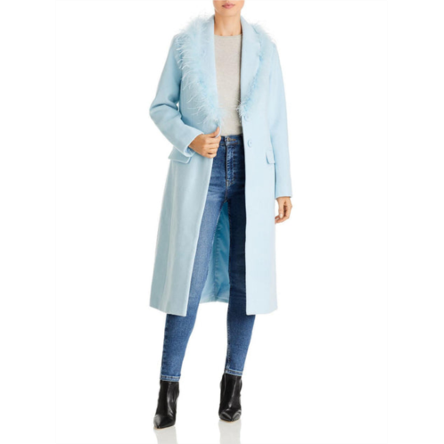 Aqua womens feather jacket trench coat