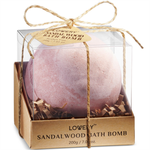 Lovery sandalwood handmade bath bomb, 7oz extra large bath fizzy