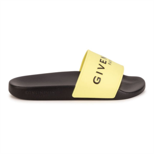 Givenchy black & yellow logo slippers