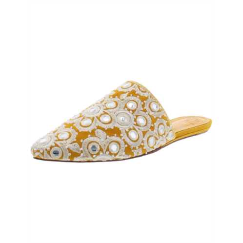 Tory Burch elora womens suede embellished mules