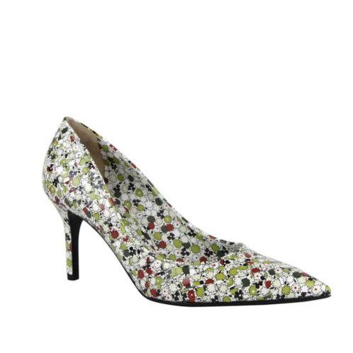 Bottega Veneta womens woven floral leather heels
