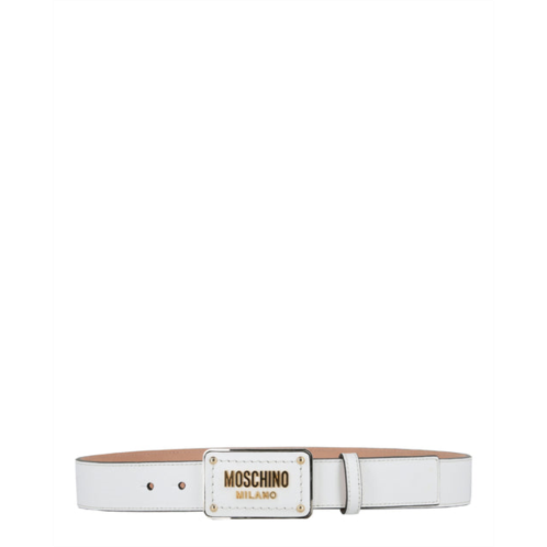 Moschino leather logo belt