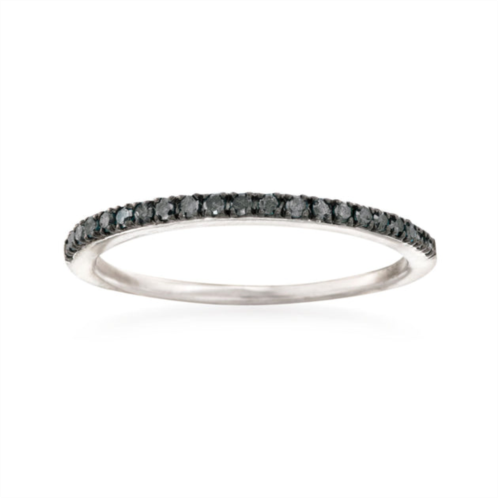 Ross-Simons black diamond anniversary ring in sterling silver