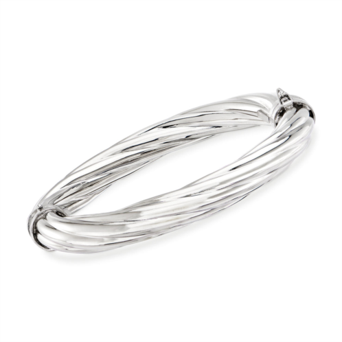 Ross-Simons italian sterling silver twisted oval bangle bracelet