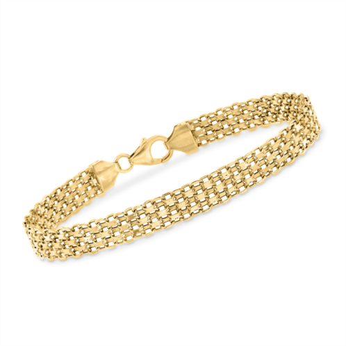 Ross-Simons italian 18kt yellow gold bismark-link bracelet