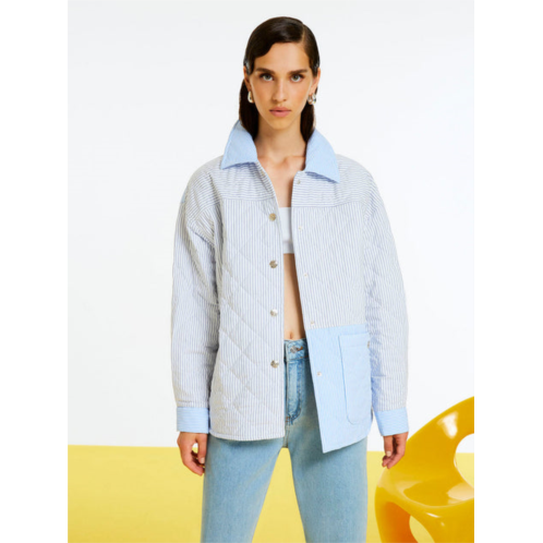 Nocturne quilted oversized shirt jacket