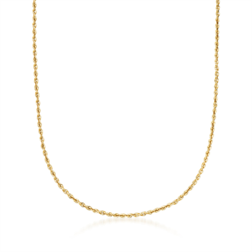 Ross-Simons 3.2mm 14kt yellow gold rope chain necklace