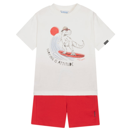 Mayoral off white dino surf graphic outfit