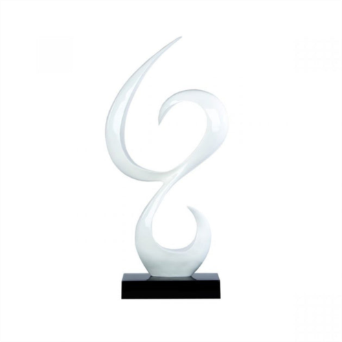 Finesse Decor rays of white- resin sculpture