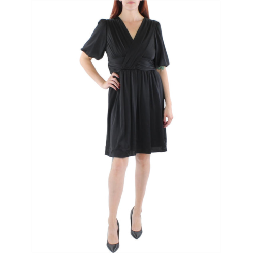 DKNY womens short sleeve midi fit & flare dress