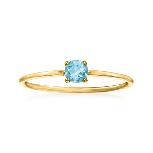 RS Pure by ross-simons swiss blue topaz ring in 14kt yellow gold