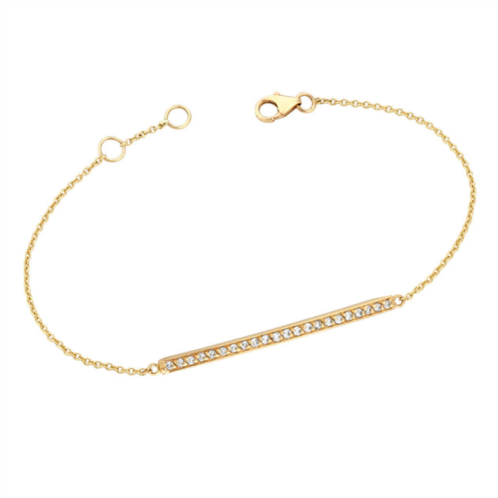 Ariana Rabbani diamond bar bracelet (long) yellow gold