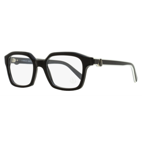 Moncler unisex rectangular eyeglasses ml5181 001 black/white 52mm