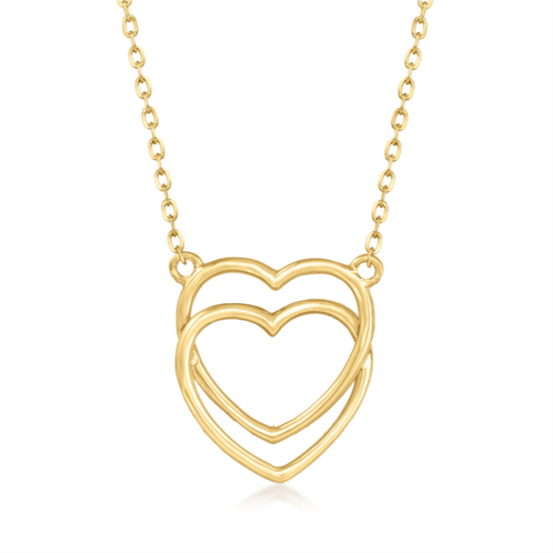 Ross-Simons 14kt yellow gold interlocking heart necklace