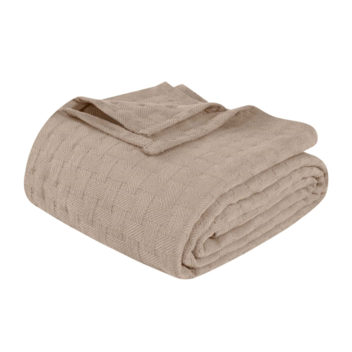 Superior basketweave cotton blanket by