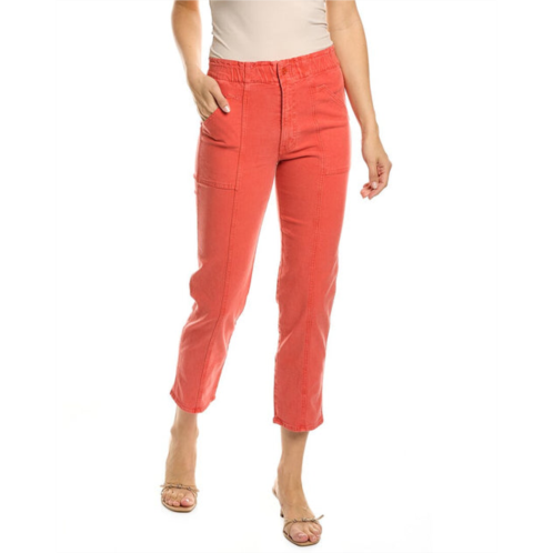 MOTHER the springy hot coral ankle jean