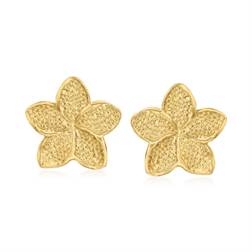 Canaria Fine Jewelry canaria 10kt yellow gold flower earrings
