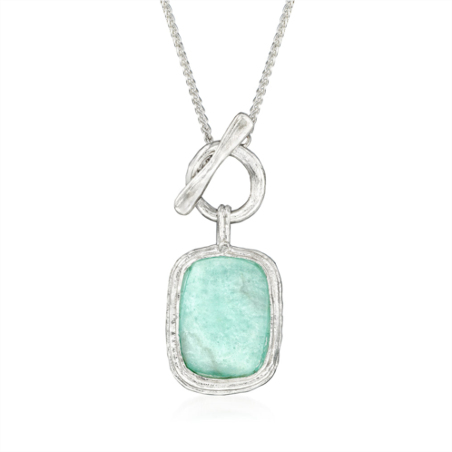 Ross-Simons roman glass toggle necklace in sterling silver