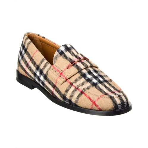 Burberry check wool loafer