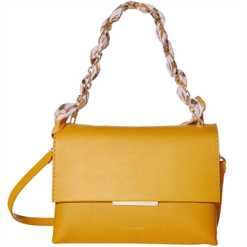 Ted Baker womens evangli leather shoulder bag in yellow