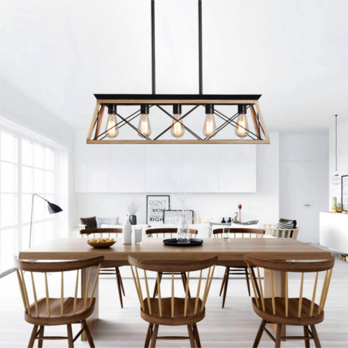 Simplie Fun 5-light farmhouse chandeliers for dining room(no bulbs)