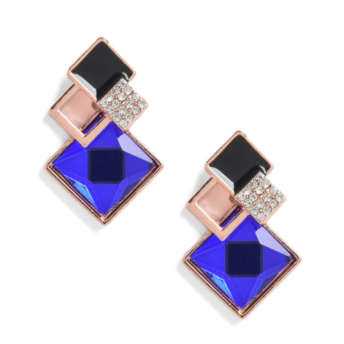 SOHI trendy blue diamond shaped studs